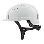 White Front Brim Vented Safety Helmet (USA) - Type 2, Class C