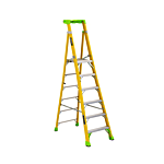 Louisville Ladder 8-Foot Fiberglass Cross Pinnacle Platform and Leaning Step Ladder, FCP1408HD