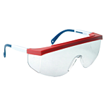 Galaxy™ Safety Eyewear - Red/White/Blue Frame - Clear Anti-Fog Lens