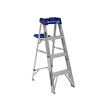 Louisville Ladder 4-Foot Aluminum Step Ladder, Type I, 250-pound Load Capacity, AS2104