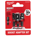 SHOCKWAVE™ 3-Piece Insert Socket Adapter Set