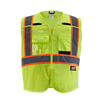 Class 2 Breakaway High Visibility Yellow Mesh Safety Vest - L/XL (CSA)