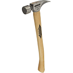14 oz Titanium Milled Face Hammer with 16 in. Curved Hickory Handle